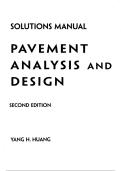Pavement Analysis and Design &ndash; Solutions Manual &lpar;Yang H&period; Huang&rpar; &vert; Complete Worked Solutions