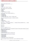 CHEM 210 EXAM 6 Q AND A