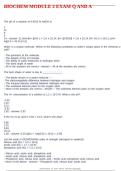 BIOCHEM MODULE 2 EXAM Q AND A