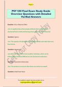 PSY 550 Final Exam Study Guide  Overview Questions with Detailed  Verified Answers 