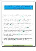 FACE REALITY EXAM 2025 QUESTIONS AND ANSWERS