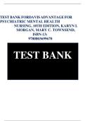 TEST BANK FOR DAVIS ADVANTAGE FOR  PSYCHIATRIC MENTAL HEALTH NURSING&comma; 10TH EDITION&comma; KARYN I&period;  MORGAN&comma; MARY C&period; TOWNSEND&comma; ISBN-13&colon;  9780803699670