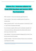 Adjuster Pro - Insurance adjuster test Exam 2026 Questions and Answers 100&percnt; Pass Guaranteed