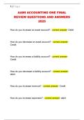 AAMI ACCOUNTING ONE FINAL  REVIEW QUESTIONS AND ANSWERS  2025