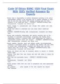 Code of Ethics BSNC 1020 Final Exam with 100&percnt; Verified Answers by experts 
