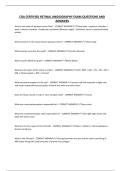 CRA CERTIFIED RETINAL ANGIOGRAPHY EXAM QUESTIONS AND ANSWERS