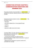 CORRECTION OFFICER CHAPTER 2  COMMUNICATION QUESTIONS AND  ANSWERS 2025 