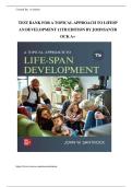 Test Bank for A Topical Approach to Lifespan Development 11th Edition by Santrock &vert; Complete Solution Guide