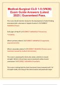 Medical-Surgical CLO 1-5 &lpar;VN36&rpar;  Exam Guide Answers &vert;Latest  2025 &vert; Guaranteed Pass&period; 
