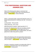 FTCE PROFESSIONAL QUESTIONS AND  ANSWERS 2025