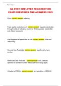 GA PEST EMPLOYEE REGISTRATION  EXAM QUESTIONS AND ANSWERS 2025 