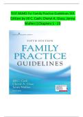 TEST BANKS For Family Practice Guidelines 5th  Edition by Jill C&period; Cash&semi; Cheryl A&period; Glass&semi; Jenny  Mullen&vert;&vert;Chapters 1 - 23