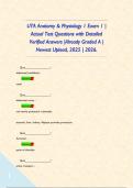 UTA Anatomy & Physiology 1 Exam 1 &vert; Actual Test Questions with Detailed Verified Answers &vert;Already Graded A &vert; Newest Upload&comma; 2025 &vert; 2026&period;     