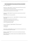 EVENT MANAGEMENT FINAL EXAM QUESTIONS AND ANSWERS
