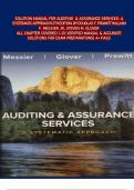 Solution Manual For Auditing & Assurance Services&colon; A Systematic Approach&comma; 12th Edition By William Messier Jr&comma; Steven Glover&comma; latest Edition 2025&sol;26 A&plus;