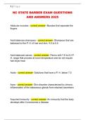 NC STATE BARBER EXAM QUESTIONS  AND ANSWERS 2025 