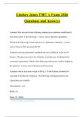 Lindsey Jones TMC A Exam 2026 Questions and Answers