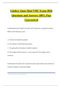 Lindsey Jones final TMC Exam 2026 Questions and Answers 100&percnt; Pass Guaranteed