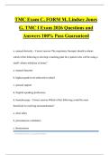 TMC Exam C&comma; FORM M&comma; Lindsey Jones G&comma; TMC I Exam 2026 Questions and Answers 100&percnt; Pass Guaranteed