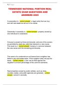 TENNESSEE NATIONAL PORTION REAL  ESTATE EXAM QUESTIONS AND  ANSWERS 2025