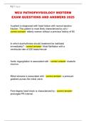 WCU PATHOPHYSIOLOGY MIDTERM  EXAM QUESTIONS AND ANSWERS 2025