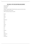 MSC WEEK 1 TEST 2025 QUESTIONS AND ANSWERS