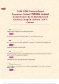 D184 WGU Standard-Based Assessment &lpar;Latest 2025&sol;2026 Update&rpar; Comprehensive Exam Questions and Answers &vert; Certified Solutions &vert; 100 &percnt; Correct&period;     