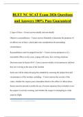 BLET NC SCAT Exam 2026 Questions and Answers 100&percnt; Pass Guaranteed