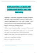 PTBC California Law Exam 2026 Questions and Answers 100&percnt; Pass Guaranteed