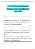 PTBC CA Laws Test Exam 2026 Questions and Answers 100&percnt; Pass Guaranteed