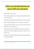 PTBC Law Exam 2026 Questions and Answers 100&percnt; Pass Guaranteed