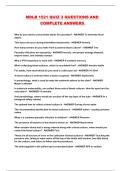 MDLB 1521 QUIZ 3 QUESTIONS AND COMPLETE ANSWERS 