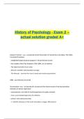 History of Psychology - Exam 2 &ndash; actual solution graded A&plus;