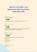 POLS 2312 UTA -EXAM 1 &vert; Key Questions with 100&percnt; Correct Answers&comma; Verified 2025 &vert; 2026&period;      
