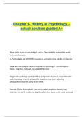Chapter 1- History of Psychology &ndash; actual solution graded A&plus;