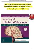 TEST BANK For Anatomy of Orofacial Structures  9th Edition by Richard W&period; Brand&semi; Donald E&period;  Isselhard&comma; Chapters 1 - 36 &vert; Complete
