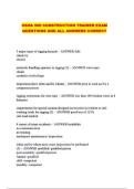 OSHA 500 CONSTRUCTION TRAINER EXAM QUESTIONS AND ALL ANSWERS CORRECT