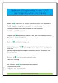 Mechanical Engineering Exam 1 2025 QUESTIONS AND ANSWERS