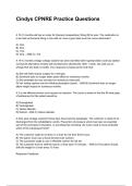 Cindys CPNRE Practice Questions NEWEST 2025&sol;2026 ACTUAL EXAM COMPLETE QUESTIONS AND CORRECT DETAILED ANSWERS &lpar;VERIFIED ANSWERS&rpar; &vert;ALREADY GRADED A&plus;&vert;&vert;BRAND NEW&excl;&excl;