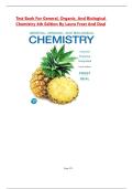 Test Bank For General&comma; Organic&comma; and Biological Chemistry 4th Edition by Laura Frost and Deal &comma;&comma;With Latest Edition