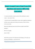 Xinnix Ground Course Final Exam 2026 Questions and Answers 100&percnt; Pass Guaranteed