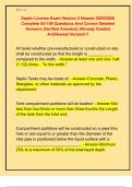 Septic License Exam Version 2 Newest 2025&sol;2026  Complete All 100 Questions And Correct Detailed  Answers &lpar;Verified Answers&rpar; &vert;Already Graded  A&plus;&vert;&vert;Newest Version&excl;&excl;&excl; 