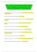 New Jersey Cosmetology State Board  Exam Question and Answers &lbrack;100&percnt;  Correct&rsqb; 2024&sol;2025 Latest Release