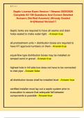 Septic License Exam Version 1 Newest 2025&sol;2026  Complete All 100 Questions And Correct Detailed  Answers &lpar;Verified Answers&rpar; &vert;Already Graded  A&plus;&vert;&vert;Newest Version&excl;&excl;&excl;