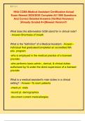 NHA CCMA Medical Assistant Certification Actual  Exam Newest 2025&sol;2026 Complete All 1000 Questions  And Correct Detailed Answers &lpar;Verified Answers&rpar;  &vert;Already Graded A&plus;&vert;&vert;Newest Version&excl;&excl;&excl;