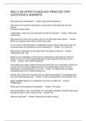 WGU C190 INTRO TO BIOLOGY PRACTICE TEST QUESTIONS & ANSWERS