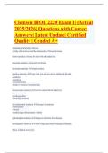 Clemson BIOL 2220 Exam 1&vert; &lpar;Actual 2025&sol;2026&rpar; Questions with Correct Answers&vert; Latest Update&vert; Certified Quality &vert; Graded A&plus;