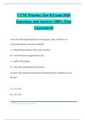 VTNE Practice Test B Exam 2026 Questions and Answers 100&percnt; Pass Guaranteed