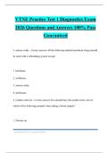 VTNE Practice Test 1 Diagnostics Exam 2026 Questions and Answers 100&percnt; Pass Guaranteed