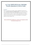 NRNP 6552 Exam Questions & Answers&colon; Latest 2025&sol;2026 Guide